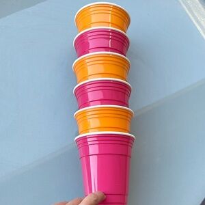Reusable Party Cups - Pink and Orange 🩷🧡